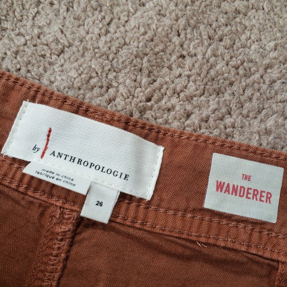 Anthropologie The Wanderer Utility Cargo Pants Clay Terra Cotta Color Size 26 - Picture 7 of 13